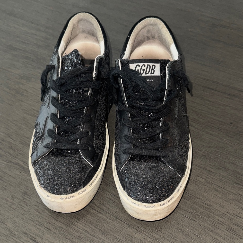 Golden Goose Black Glitter Sneakers